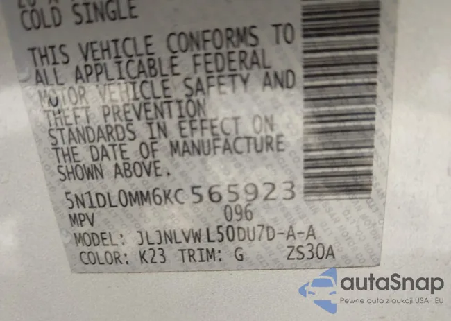 5N1DL0MM6KC565923: 43076016