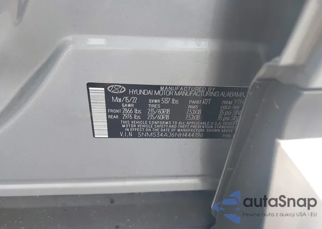 5NMS34AJ6NH444196: 43076063