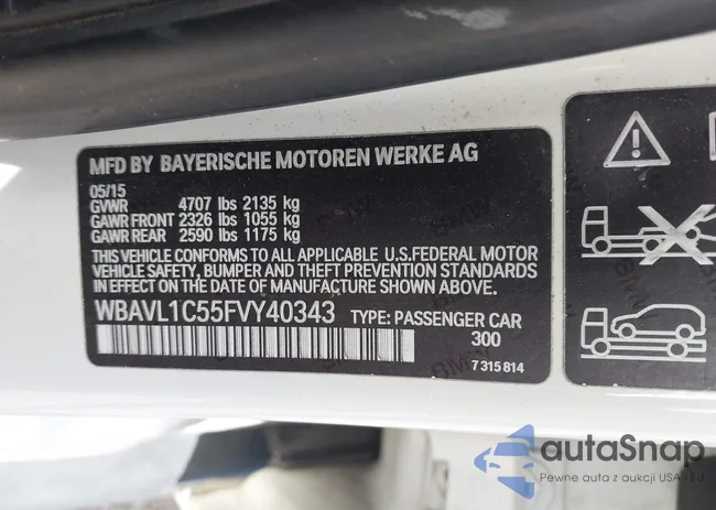 WBAVL1C55FVY40343: 43076087