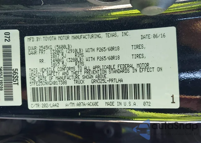 5TFEZ5CNXGX017308: 43076103