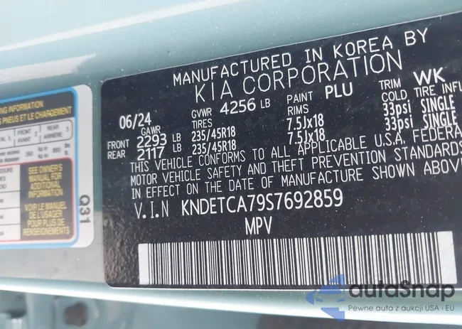 KNDETCA79S7692859: 43076115