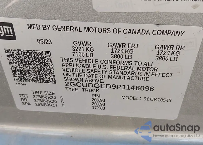 2GCUDGED9P1146096: 43077250