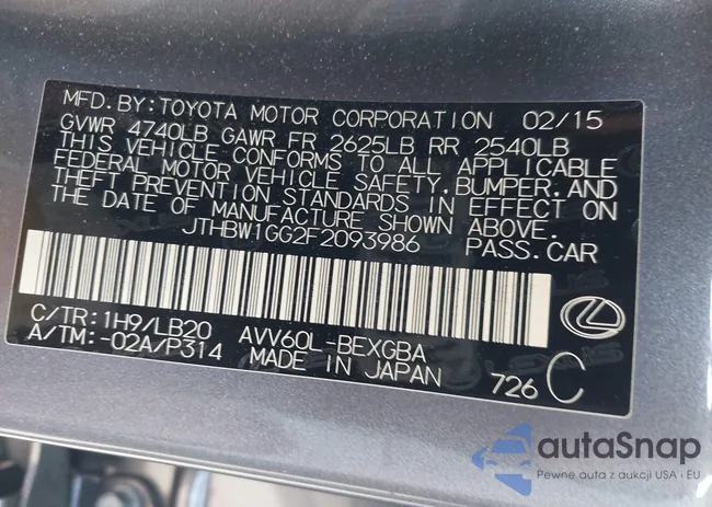 JTHBW1GG2F2093986: 43077394