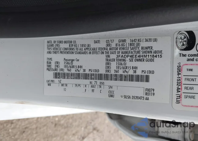 3FADP4EE4HM118415: 43077405