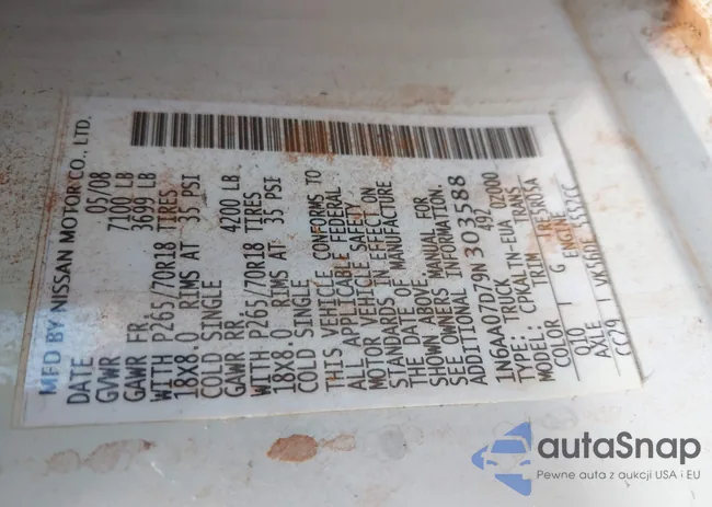 1N6AA07D79N303588: 43077611