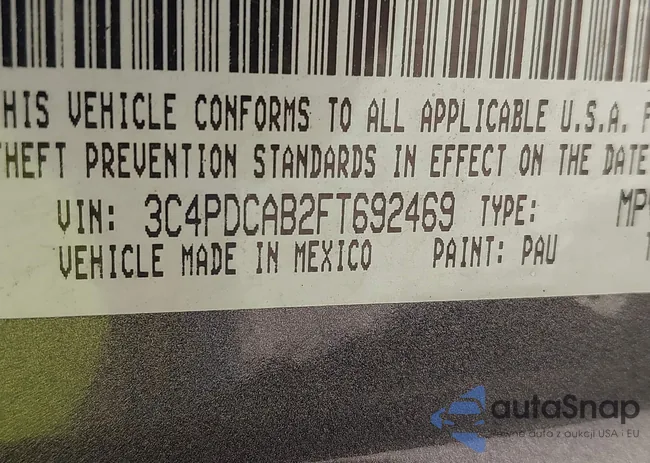 3C4PDCAB2FT692469: 43076925