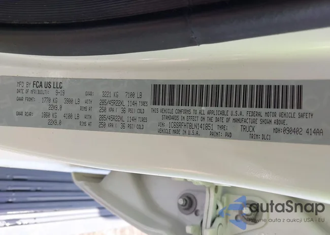 1C6SRFHT8LN141851: 43076958