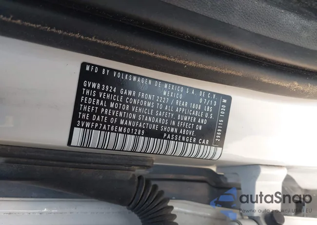 3VWFP7AT6EM601289: 43077099