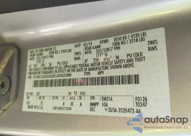 1FMCU0GX2EUD02390: 43078230