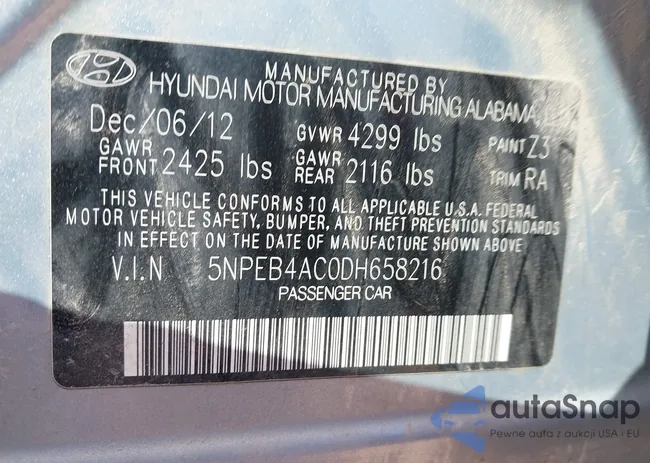 5NPEB4AC0DH658216: 43078265