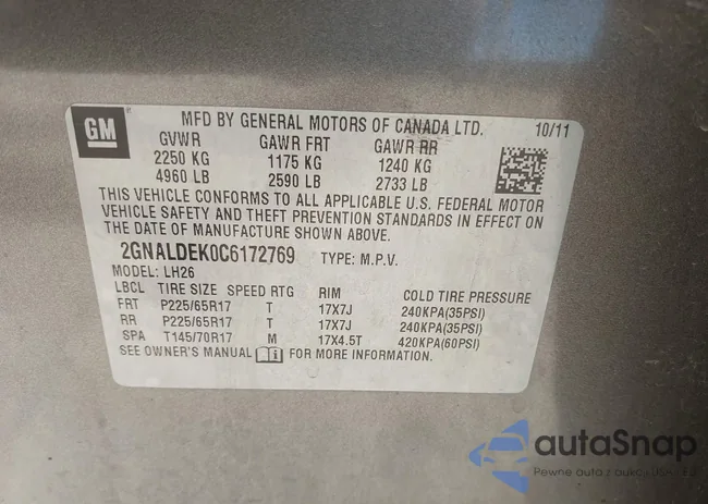 2GNALDEK0C6172769: 43078499