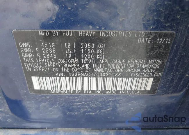 4S3BNAC67G3032288: 43078111