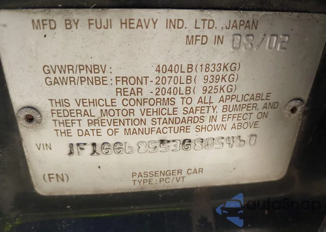 JF1GG68553G805460: 43079331