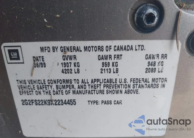 2G2FS22K9X2234455: 43079442