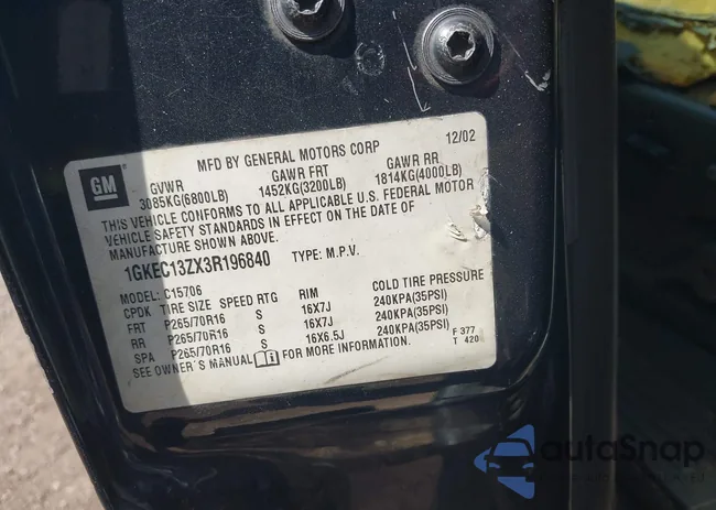 1GKEC13ZX3R196840: 43079523