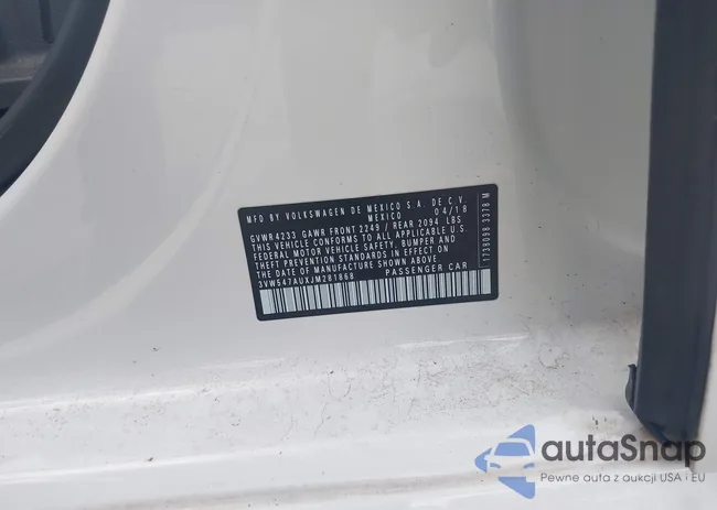 3VW547AUXJM281868: 43079712