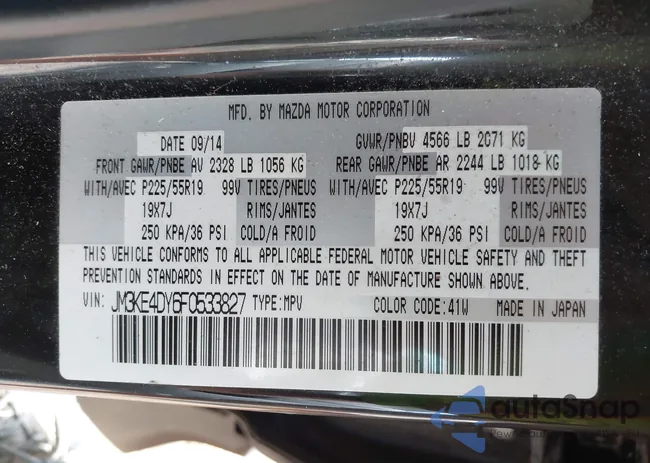 JM3KE4DY6F0533827: 43078822