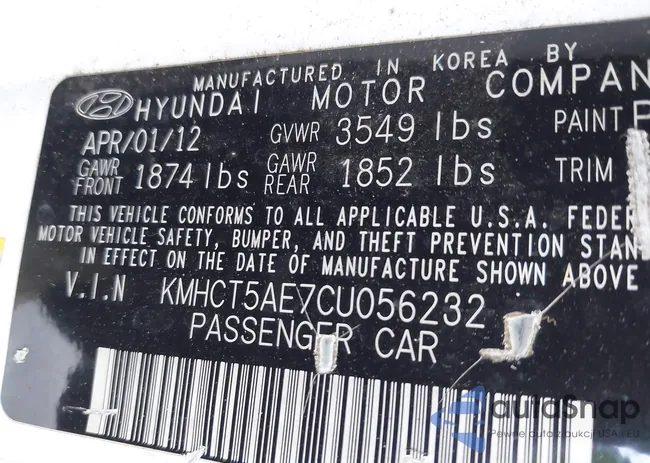 KMHCT5AE7CU056232: 43079058