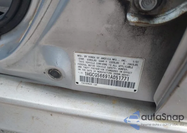 1HGCG56691A051771: 43079129