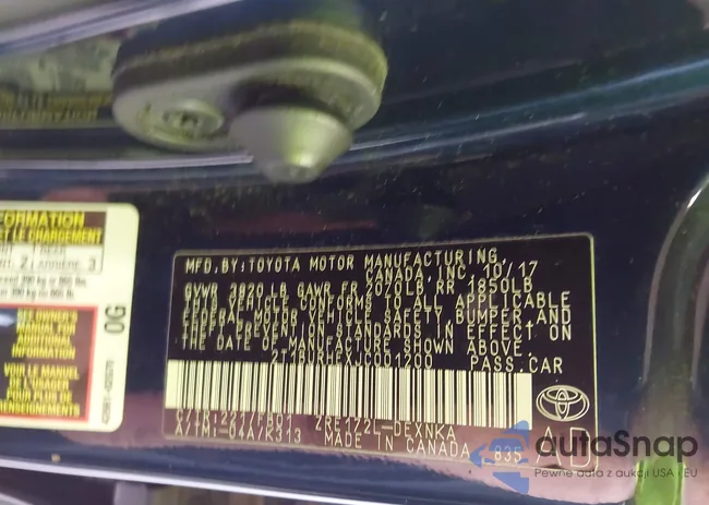 2T1BURHEXJC001200: 43079145