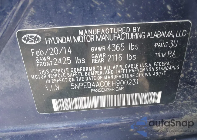 5NPEB4AC0EH900231: 43080283