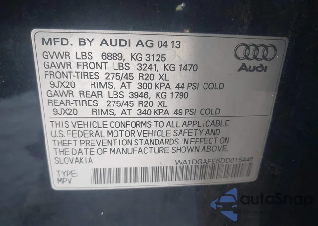 WA1DGAFE5DD015446: 43080386