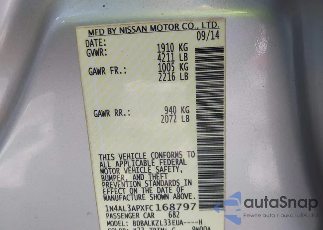 1N4AL3APXFC168797: 43080418