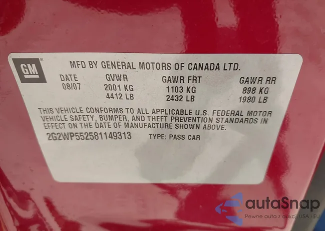 2G2WP552581149313: 43080429