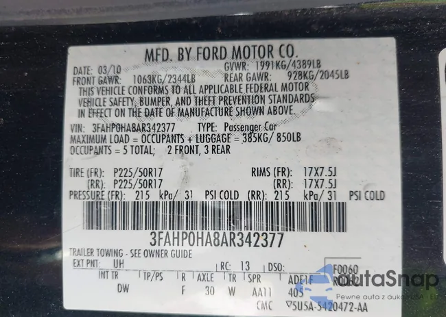 3FAHP0HA8AR342377: 43080464