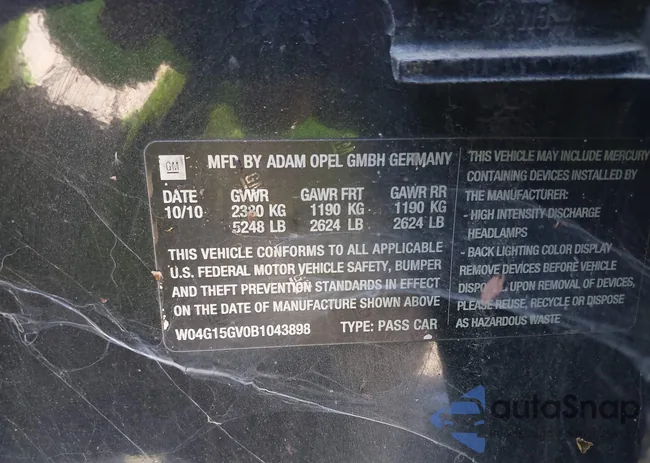 W04G15GV0B1043898: 43080736