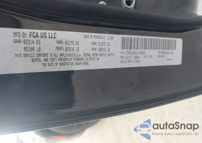 2C3CDXBG9LH140055: 43079914