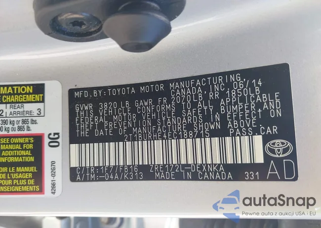 2T1BURHE4EC188715: 43079924