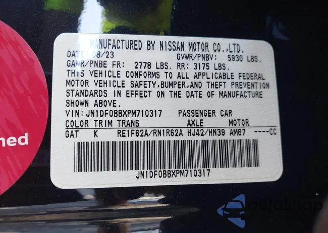 JN1DF0BBXPM710317: 43079934