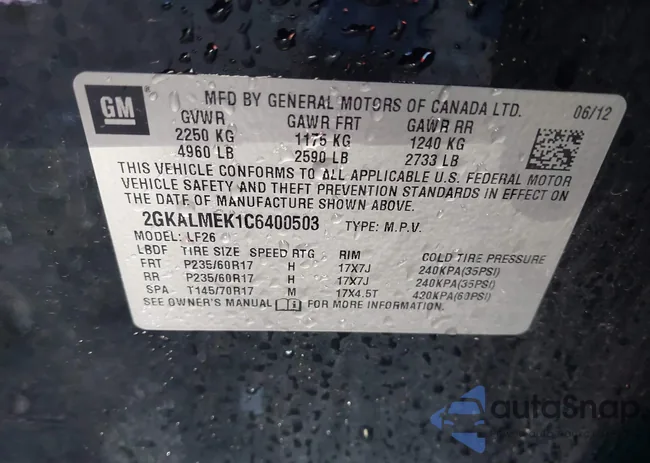 2GKALMEK1C6400503: 43080104