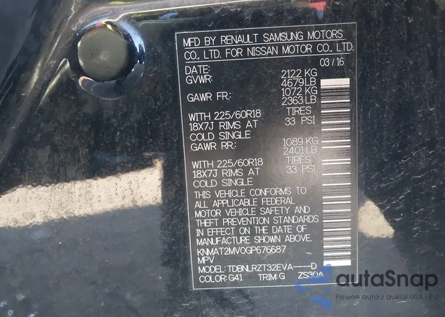 KNMAT2MV0GP676687: 43080124