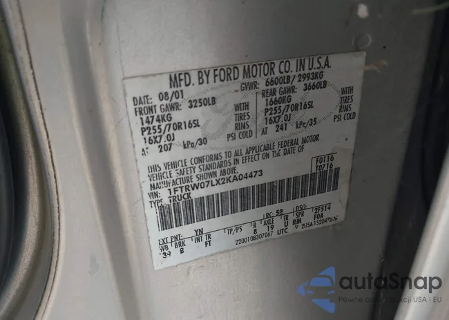 1FTRW07LX2KA04473: 43081253