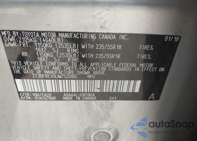 2T3DFREV9JW752060: 43081283