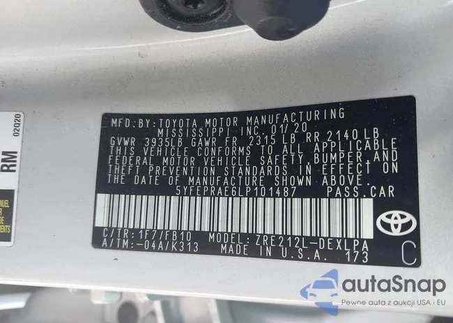 5YFERPRAE6LP10148: 43081345