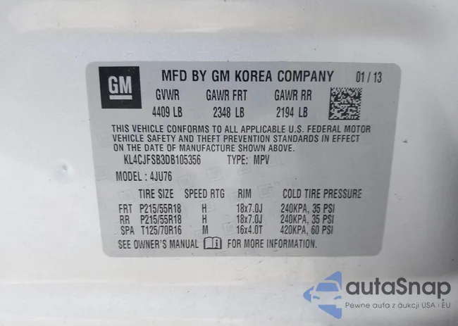 KL4CJFSB3DB105356: 43081350