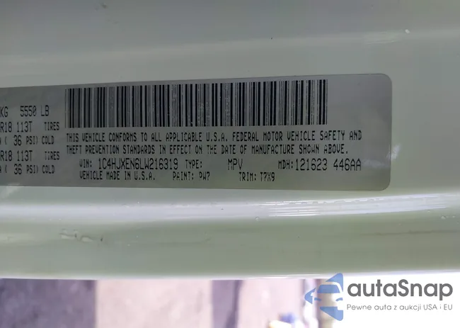 1C4HJXEN6LW216319: 43081413