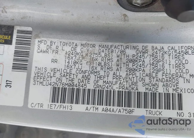 3TMLU42N76M004845: 43081434