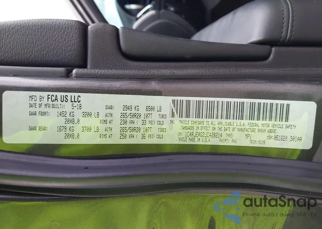 1C4RJEAG2JC428214: 43081600