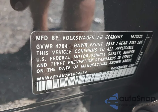 WVWAR7AN7ME004584: 43081734