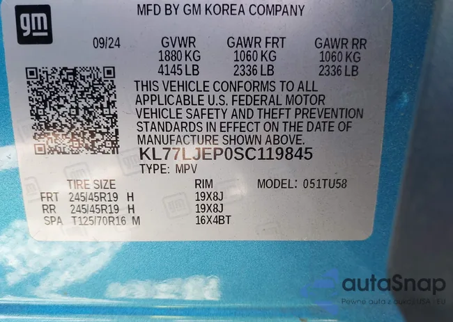 KL77LJEP0SC119845: 43080840