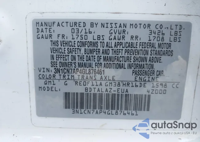 3N1CN7AP4GL876461: 43082150