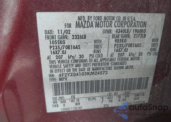 4F2YZ04103KM24573: 43082353