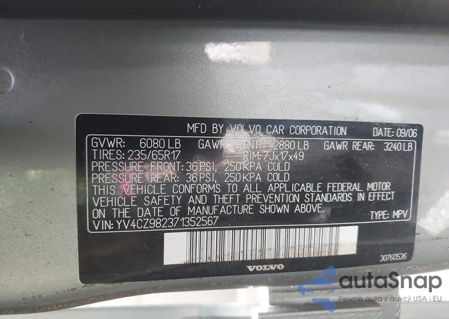 YV4CZ982371352567: 43082437