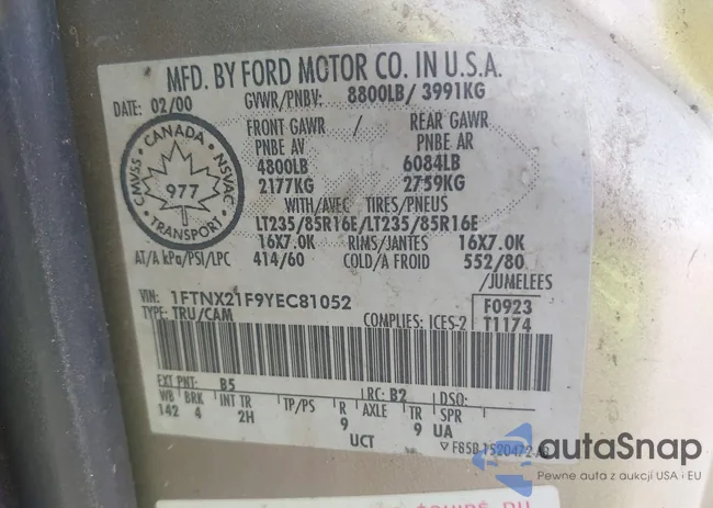 1FTNX21F9YEC81052: 43082483