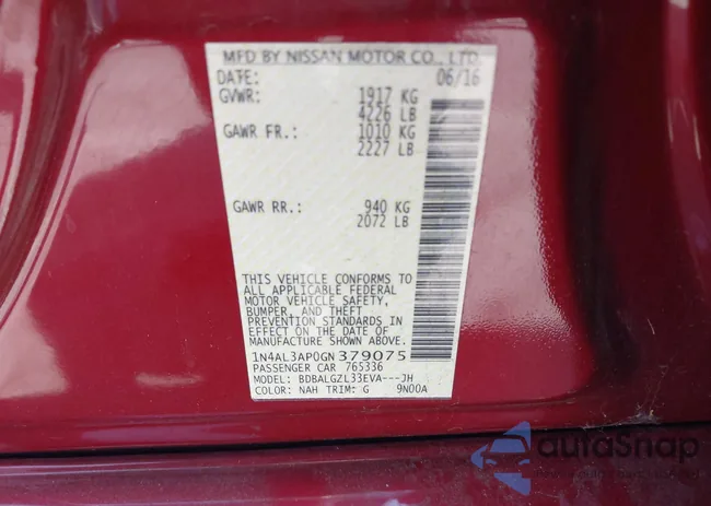 1N4AL3AP0GN379075: 43082520