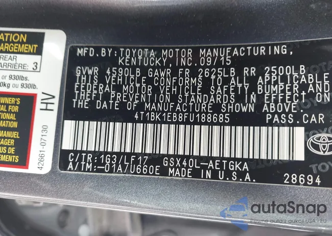 4T1BK1EB8FU188685: 43082552